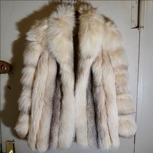 Gorgeous golden silver fox fur coat